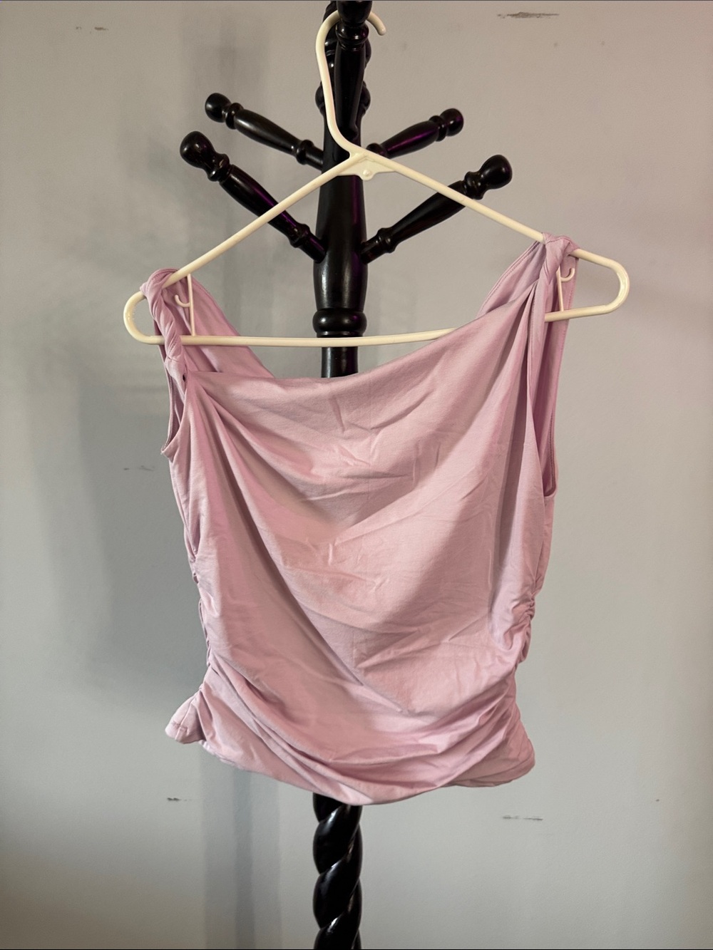 Abercrombie & Fitch One-Shoulder Blush Pink Top - Picture 5 of 5